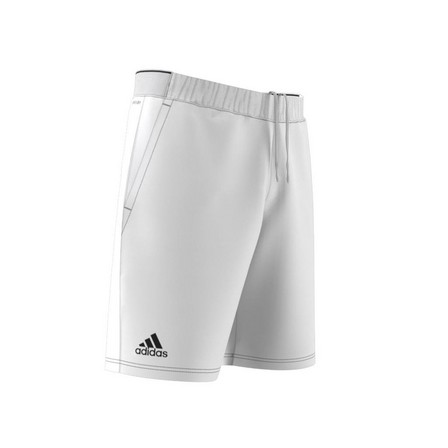 Men Club Stretch-Woven Tennis Shorts, White, A901_ONE, large image number 5