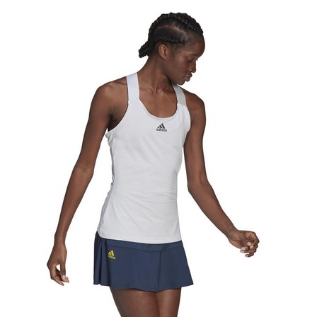 Women Tennis Y-Tank Top, White, A901_ONE, large image number 1