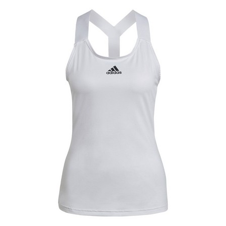 Women Tennis Y-Tank Top, White, A901_ONE, large image number 3