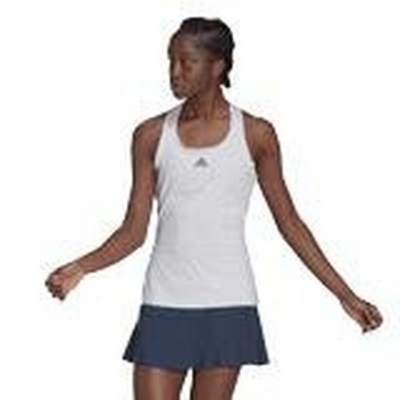 Women Tennis Y-Tank Top, White, A901_ONE, large image number 22