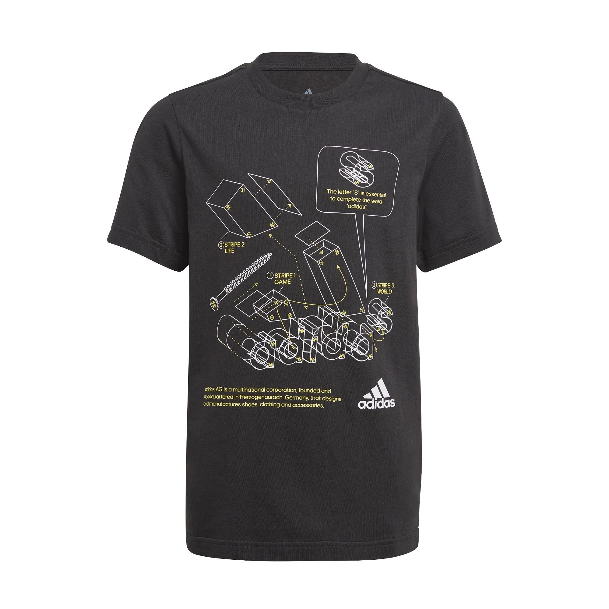 Kids Tech Sports Graphic T-Shirt, Black, A901_ONE, large image number 0