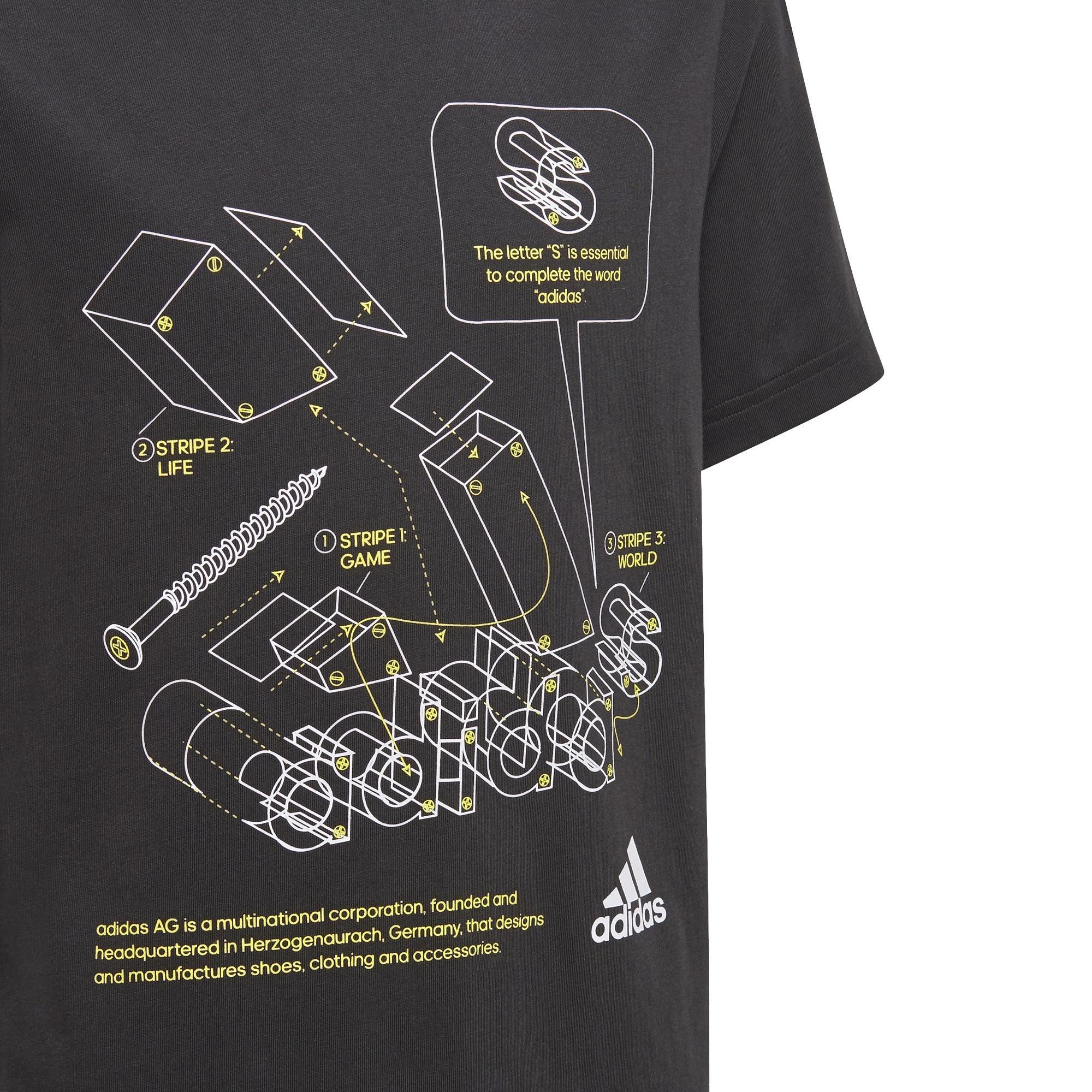 Kids Tech Sports Graphic T-Shirt, Black, A901_ONE, large image number 10