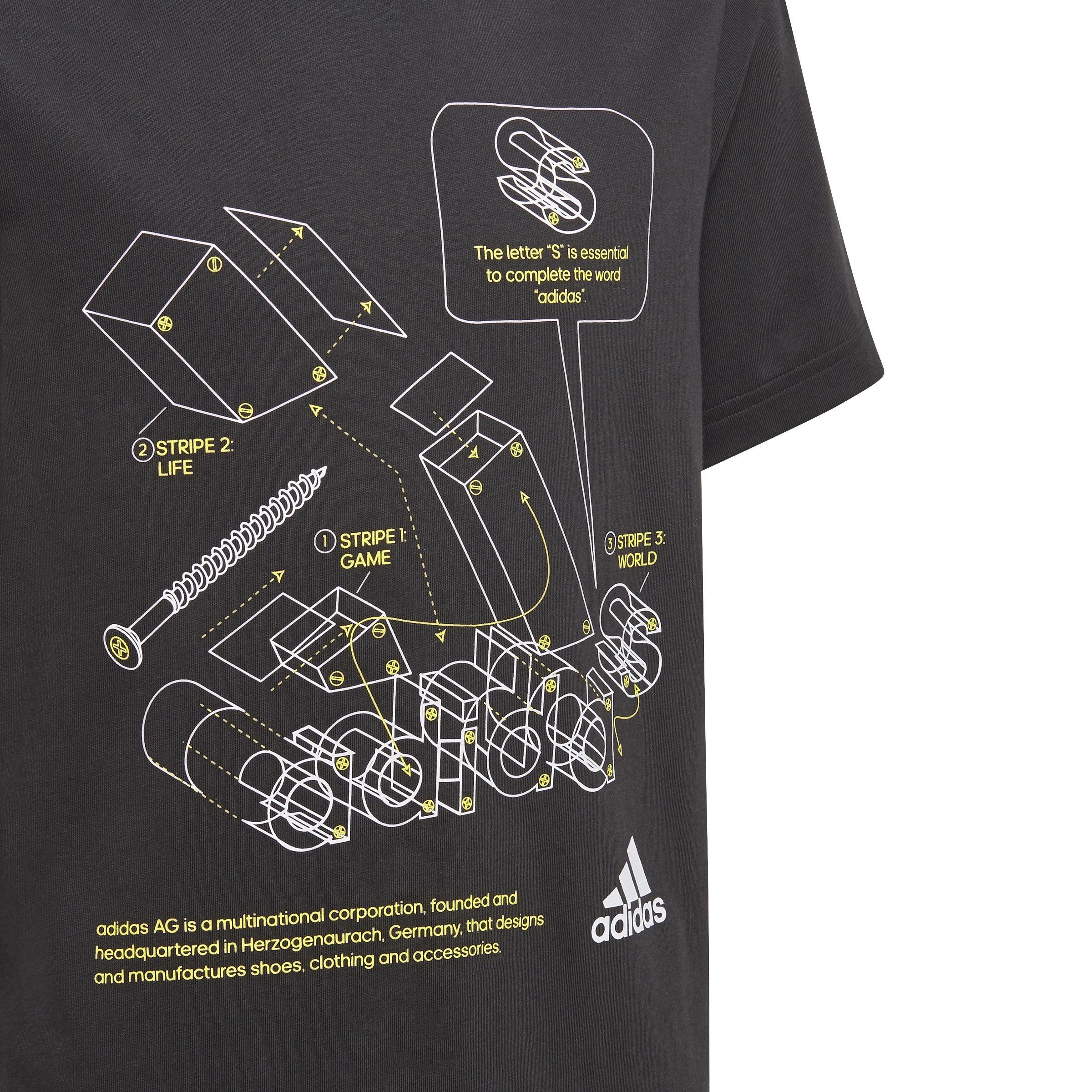 Kids Tech Sports Graphic T-Shirt, Black, A901_ONE, large image number 13