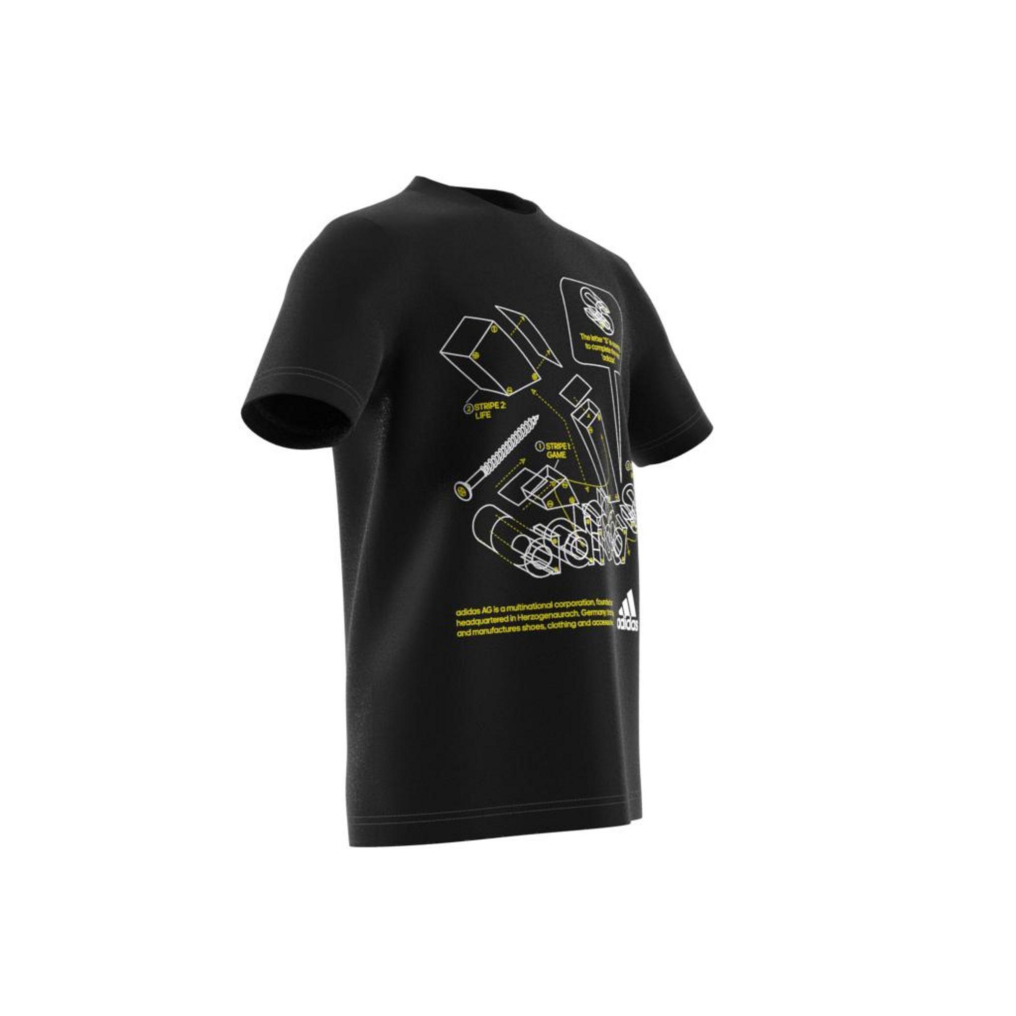 Kids Tech Sports Graphic T-Shirt, Black, A901_ONE, large image number 20