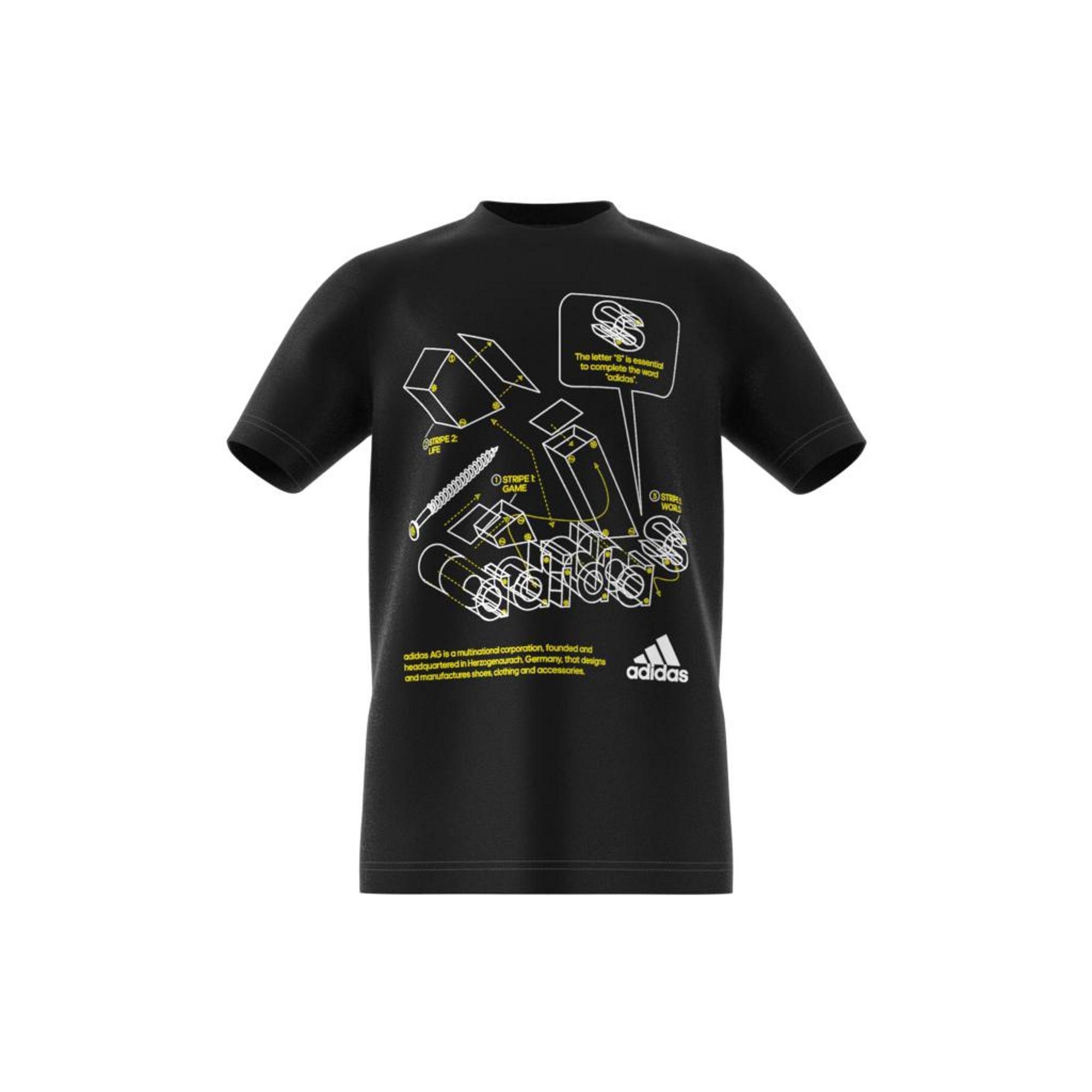 Kids Tech Sports Graphic T-Shirt, Black, A901_ONE, large image number 22