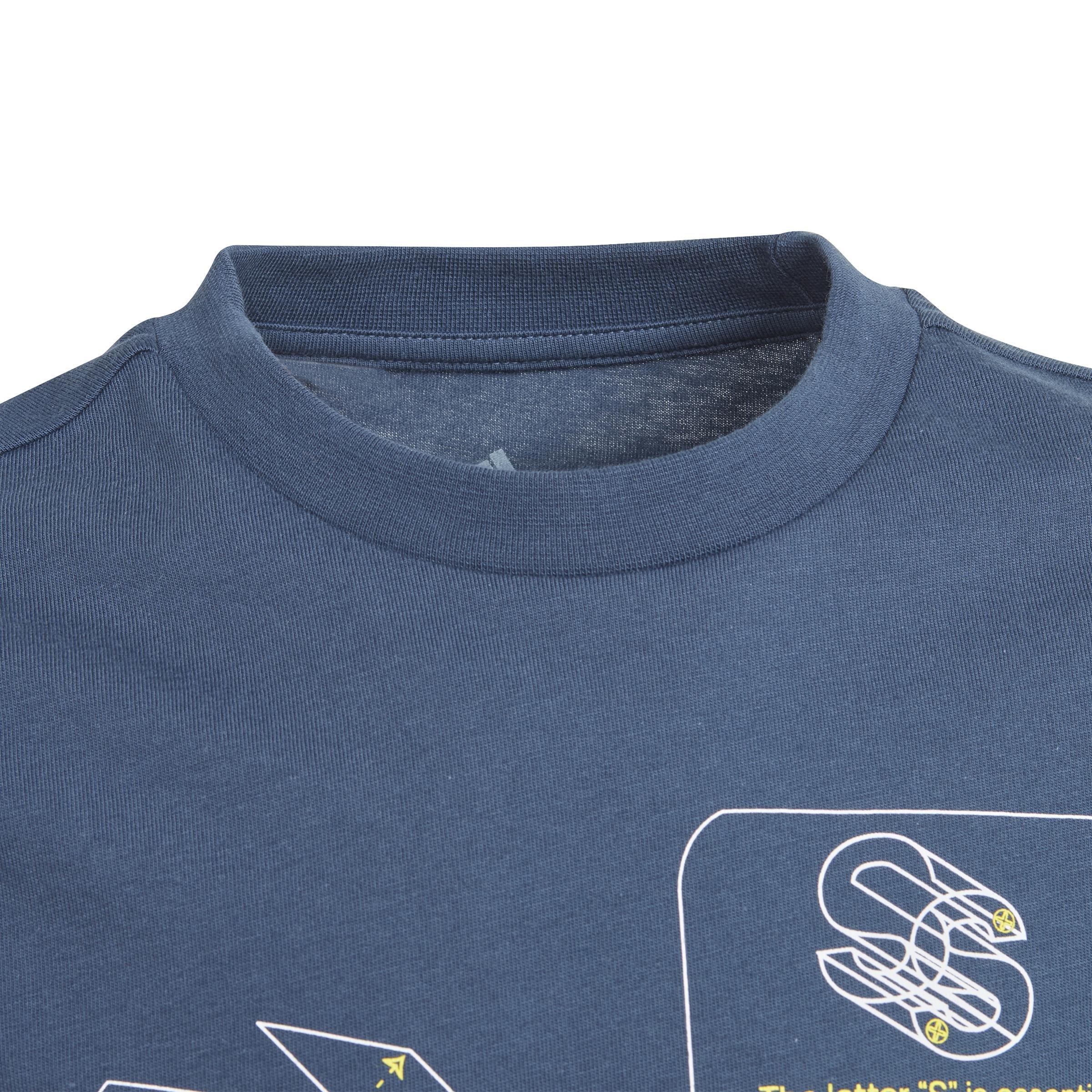 Kids Tech Sports Graphic T-Shirt Crew, Blue, A901_ONE, large image number 8