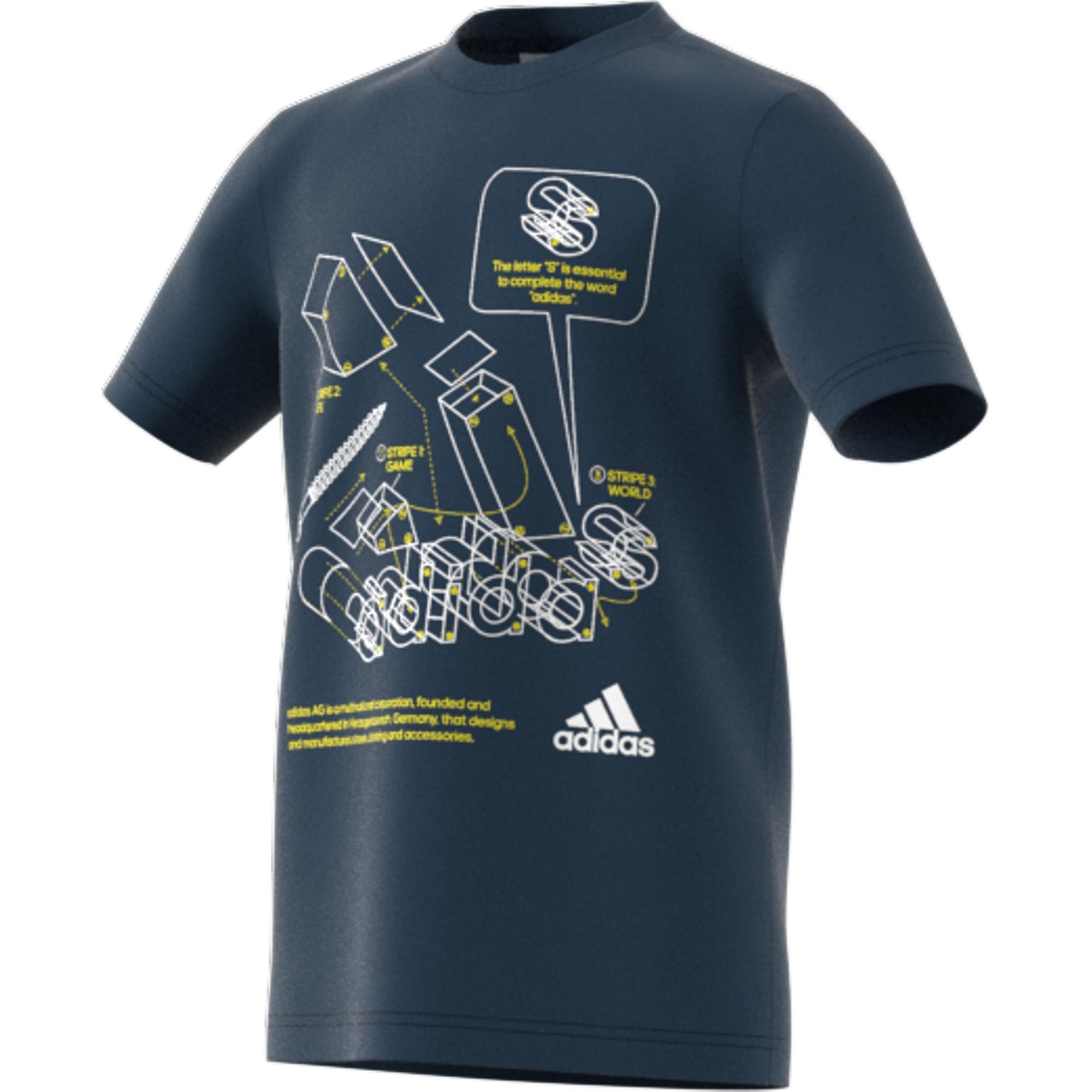 Kids Tech Sports Graphic T-Shirt Crew, Blue, A901_ONE, large image number 17