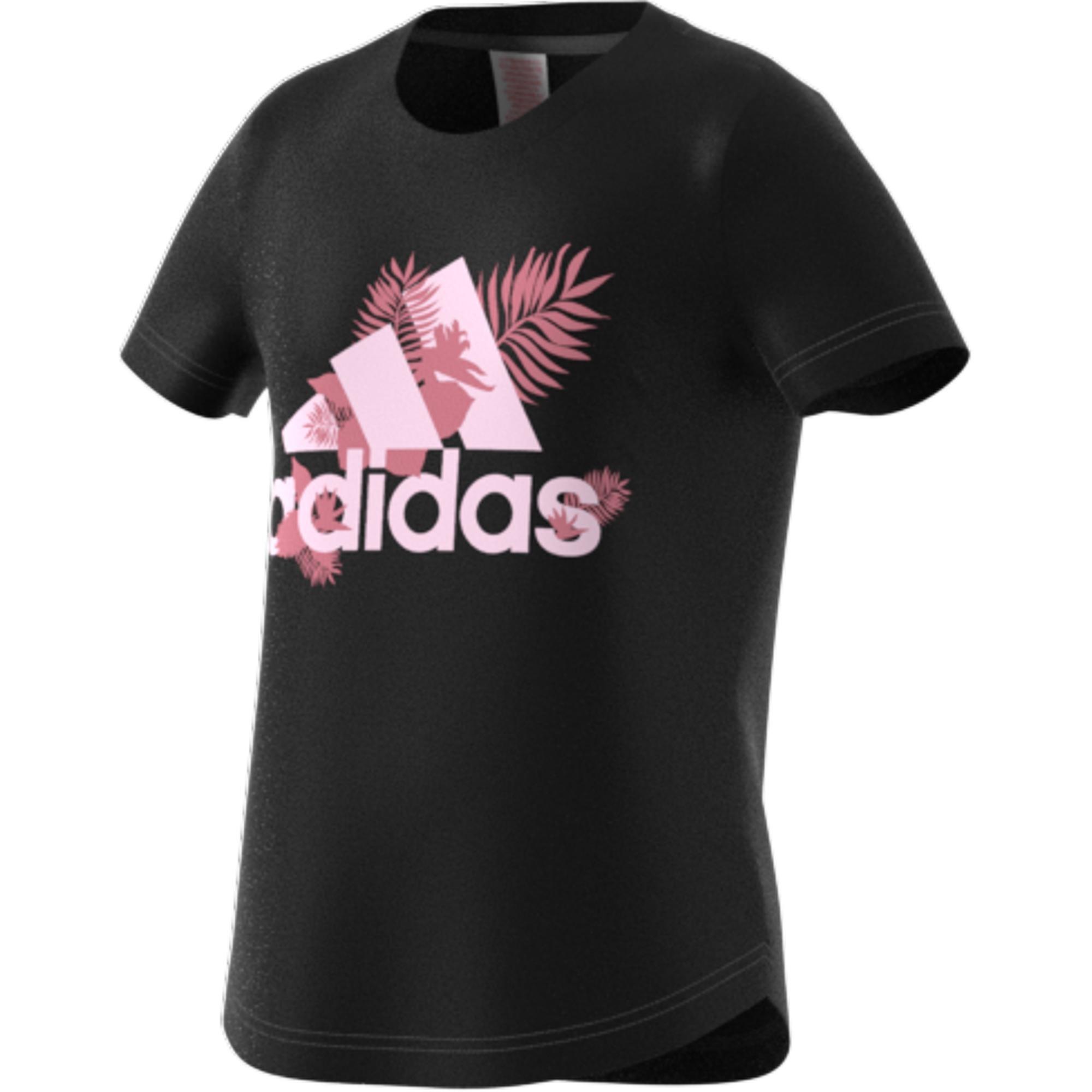 Kids Girls Tropical Sports Graphic T-Shirt, Black, A901_ONE, large image number 11