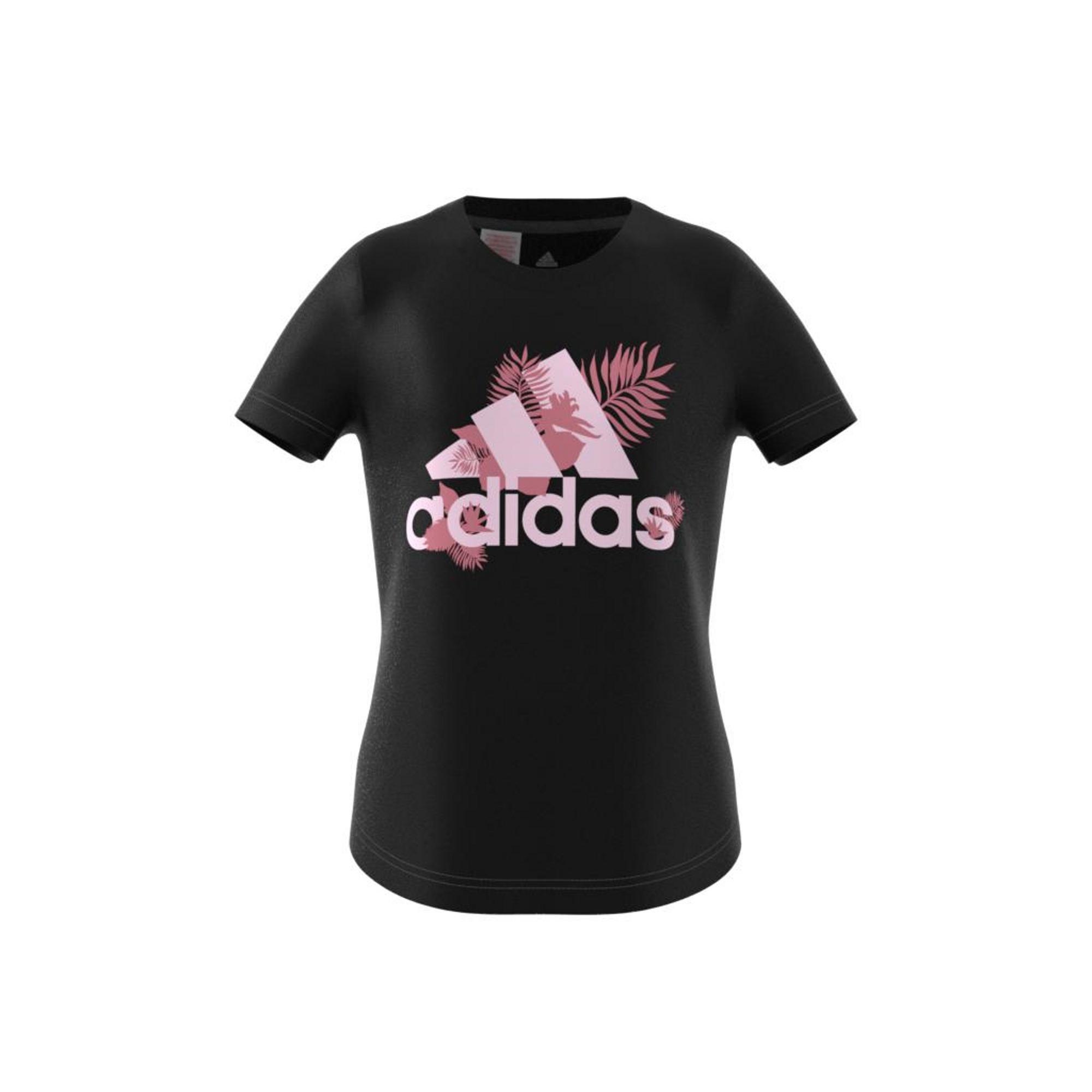 Kids Girls Tropical Sports Graphic T-Shirt, Black, A901_ONE, large image number 14