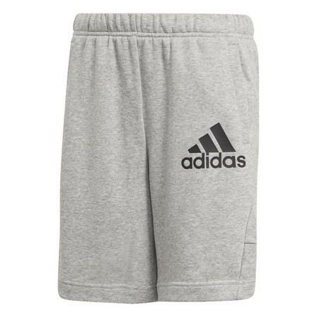 Kids Boys Badge Of Sport Shorts, Grey, A901_ONE, large image number 1
