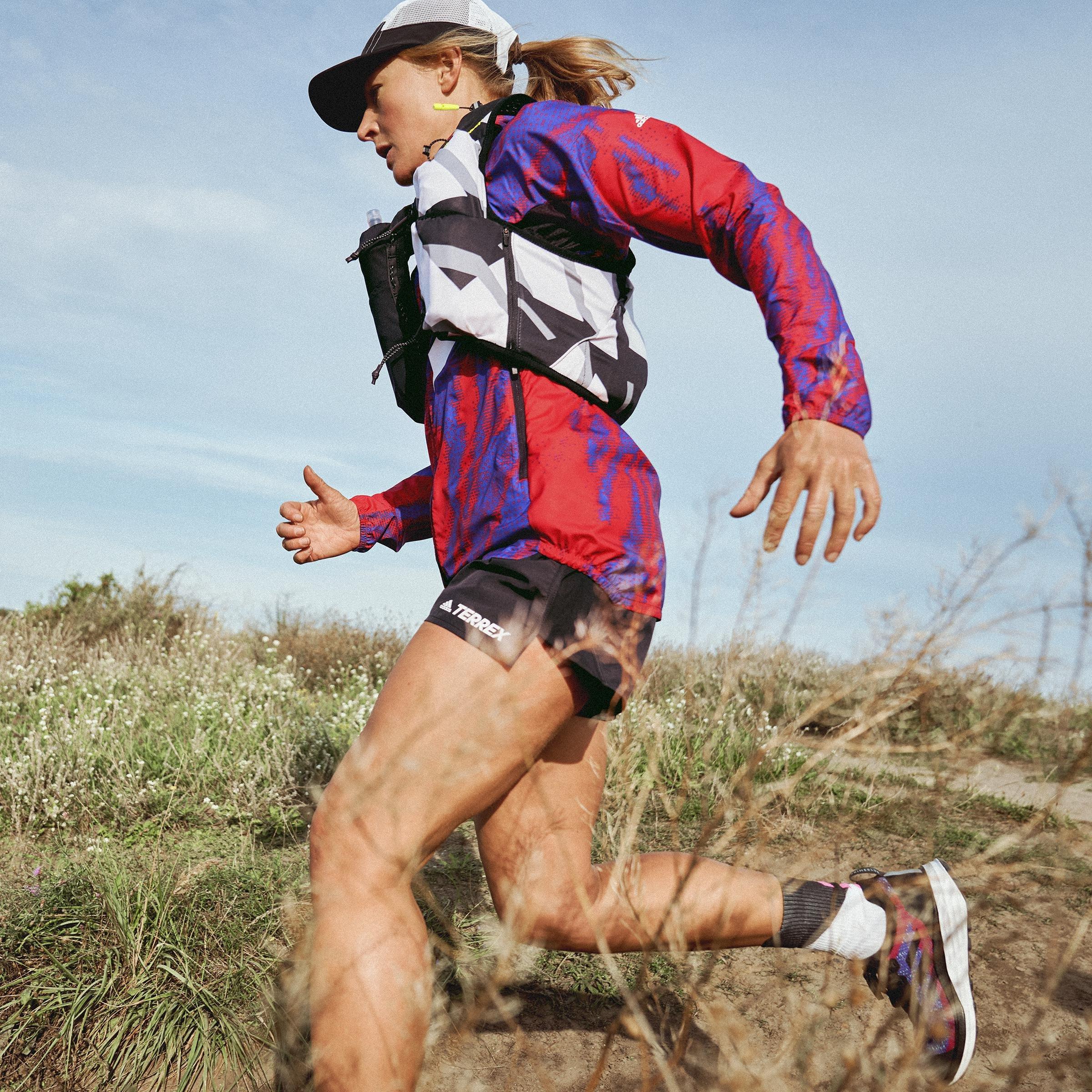 Terrex Agravic Trail Running WIND.RDY Windbreaker, Red, A901_ONE, large image number 2