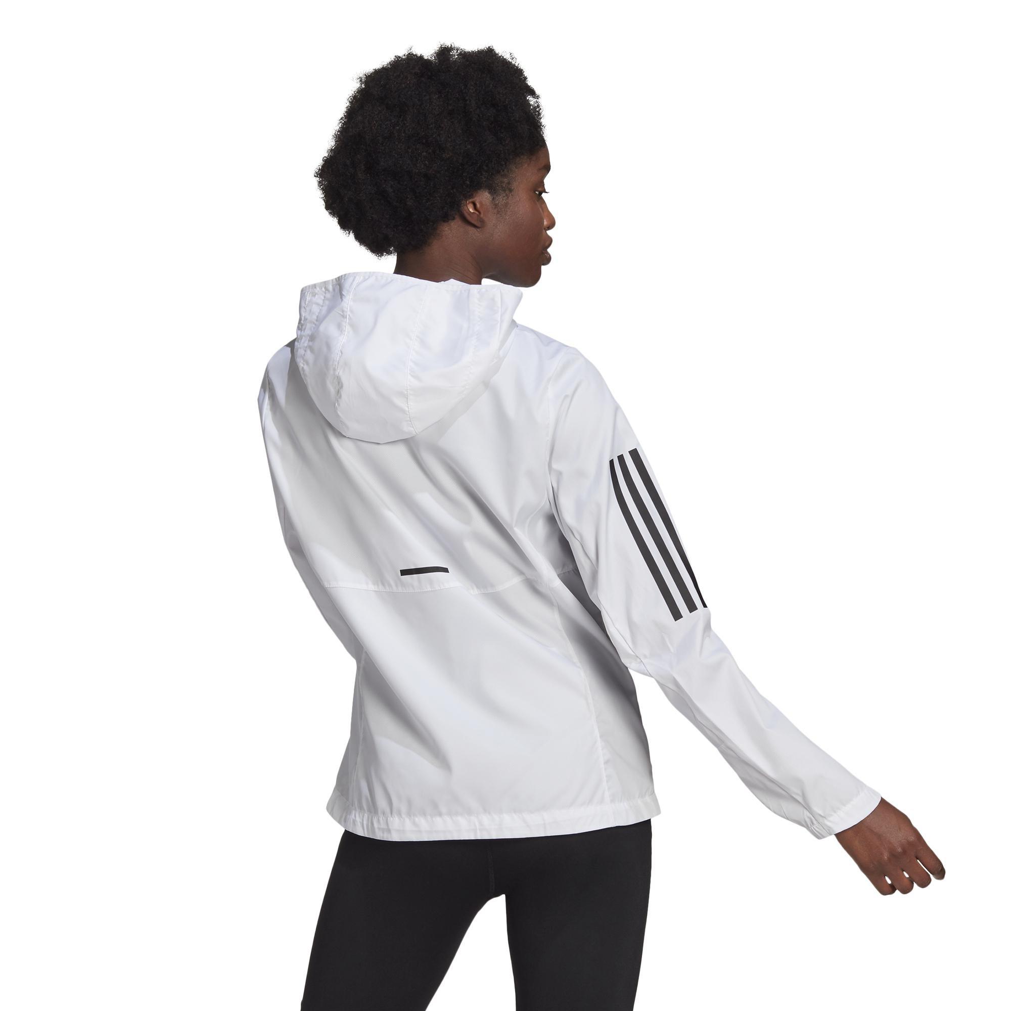 Own The Run Hooded Windbreaker, White, , large image number 9
