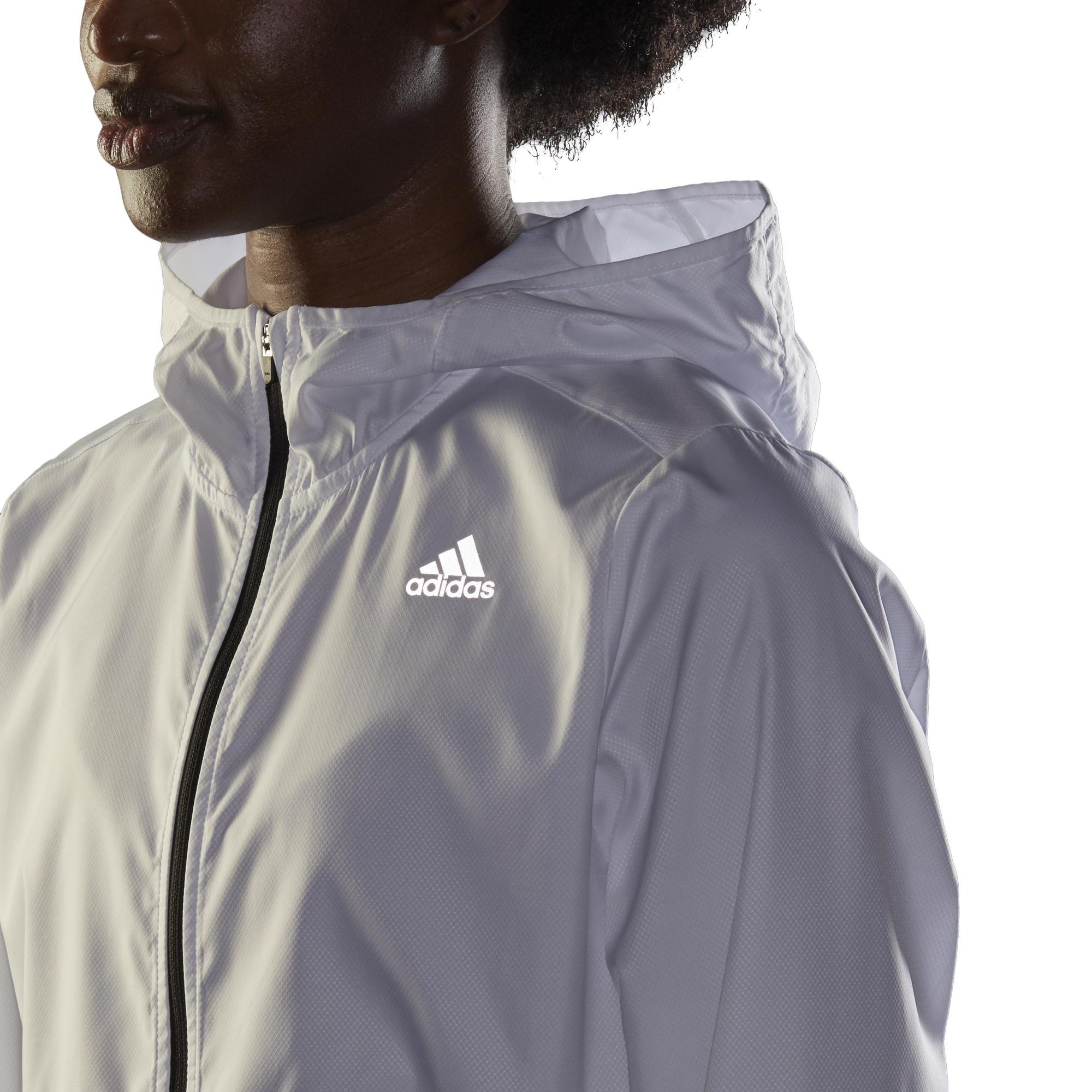 Own The Run Hooded Windbreaker, White, , large image number 11