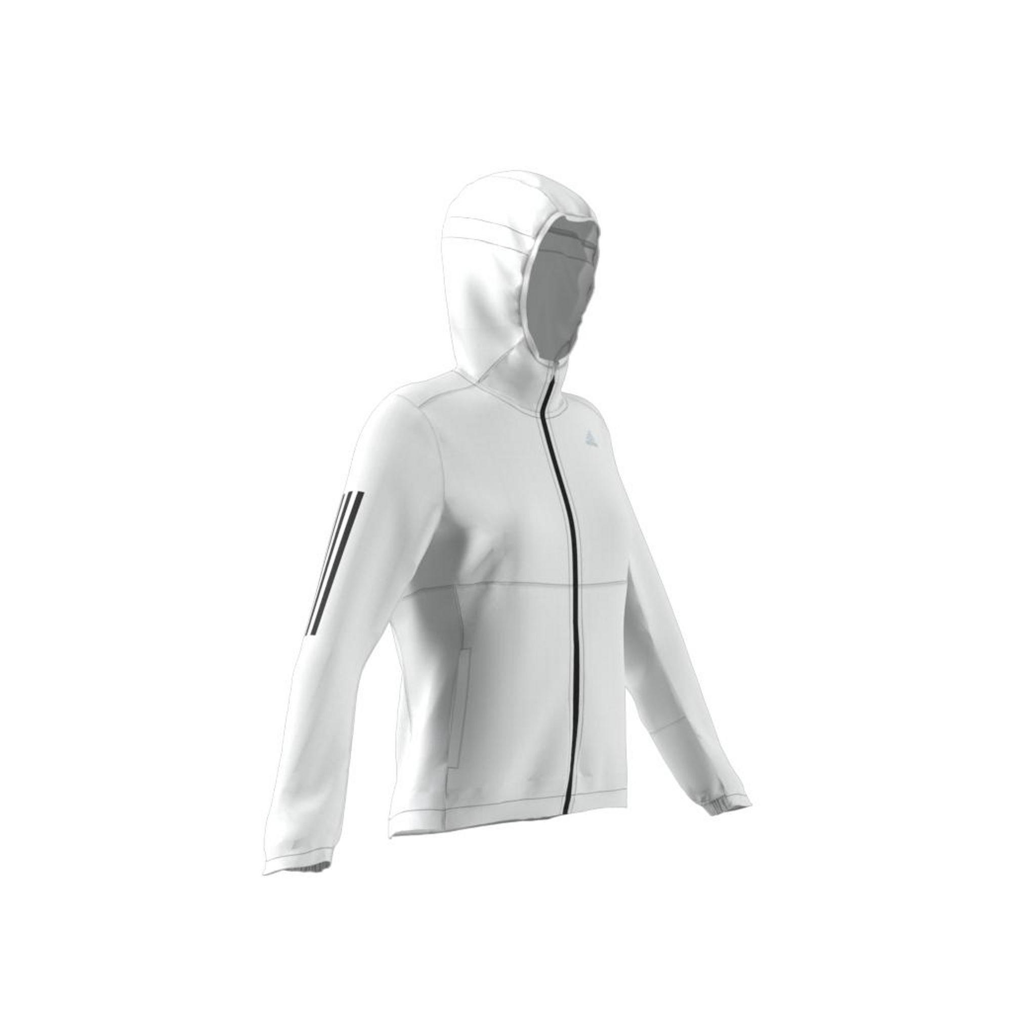 Own The Run Hooded Windbreaker, White, , large image number 12