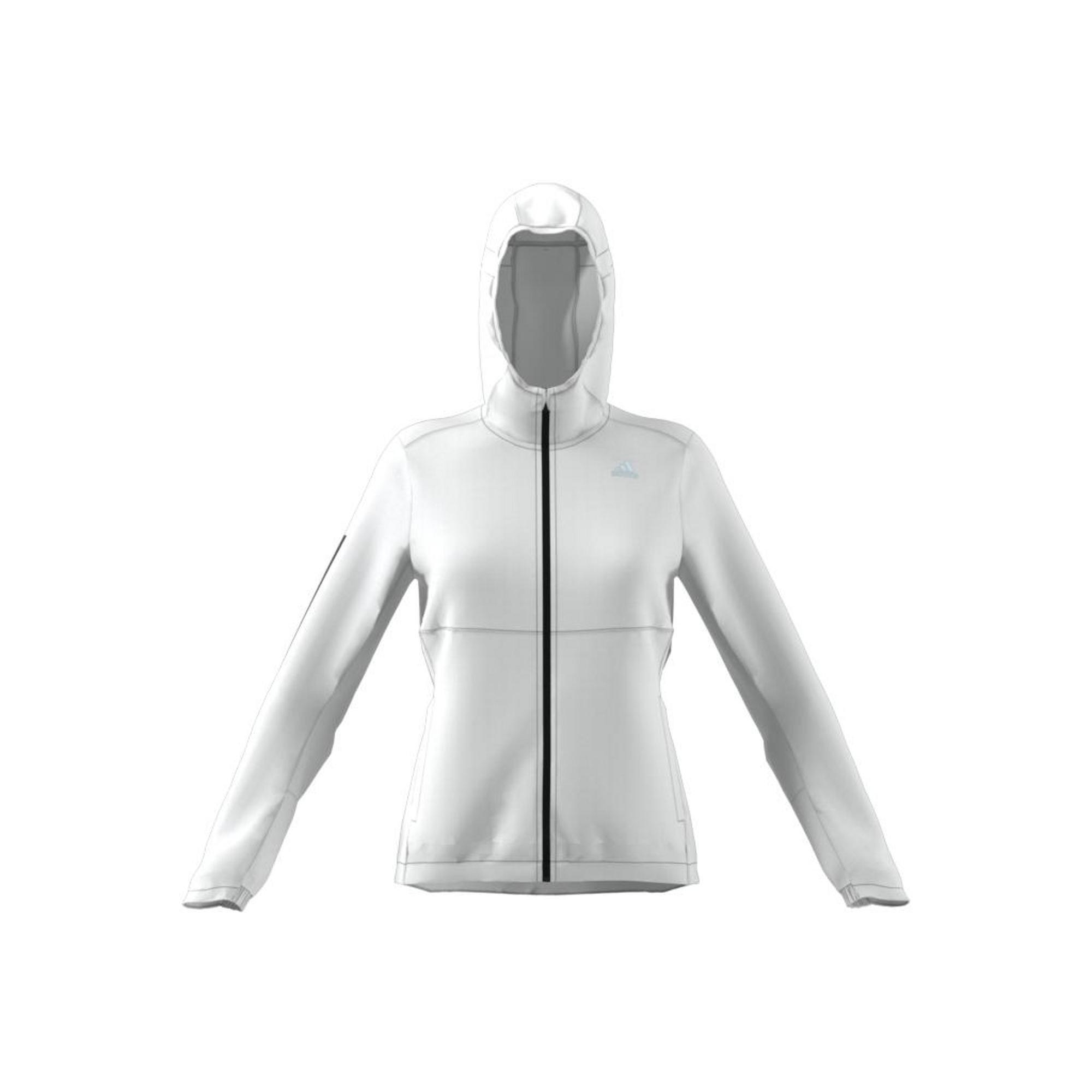 Own The Run Hooded Windbreaker, White, , large image number 13