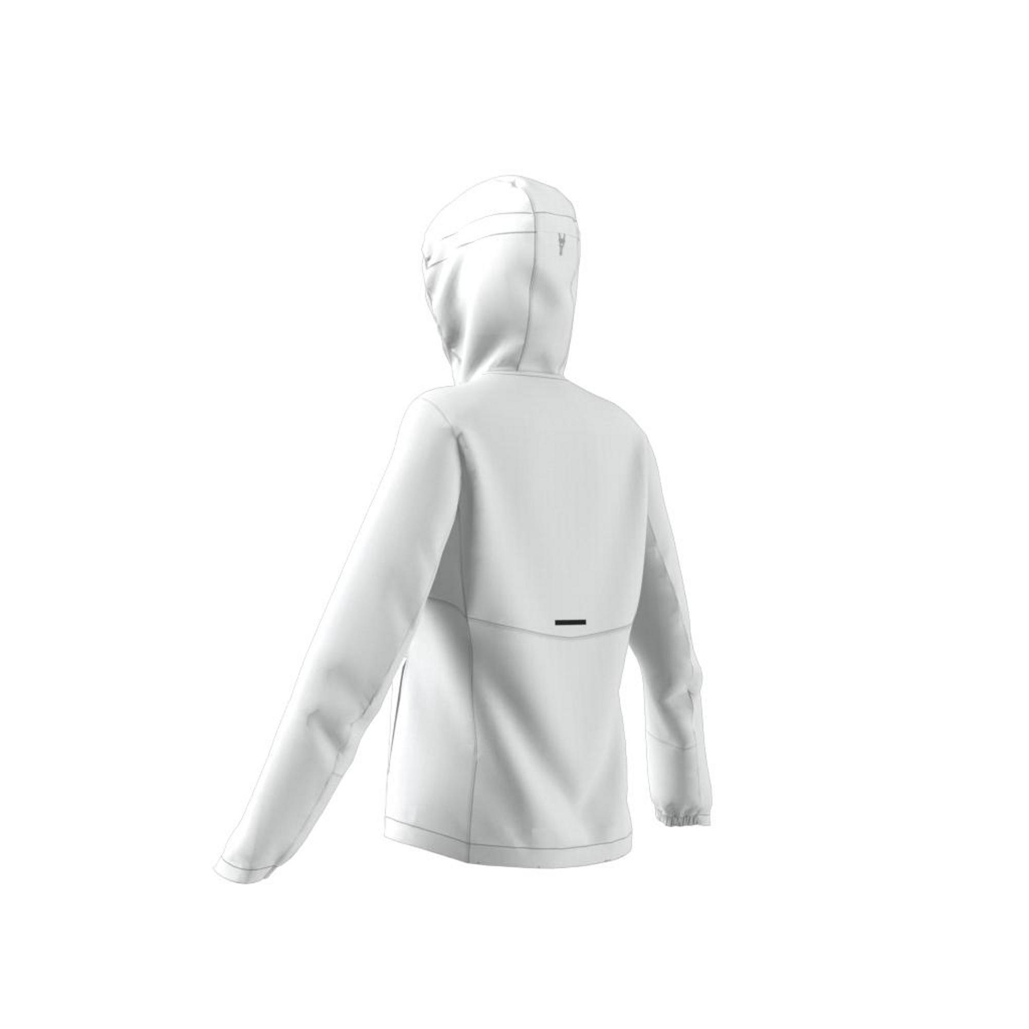 Own The Run Hooded Windbreaker, White, , large image number 16