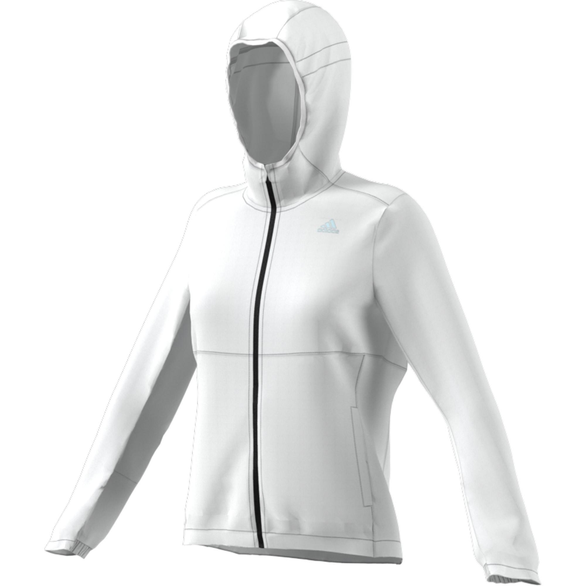 Own The Run Hooded Windbreaker, White, , large image number 19