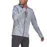Men Own The Run Hooded Windbreaker, Grey, A901_ONE, thumbnail image number 0