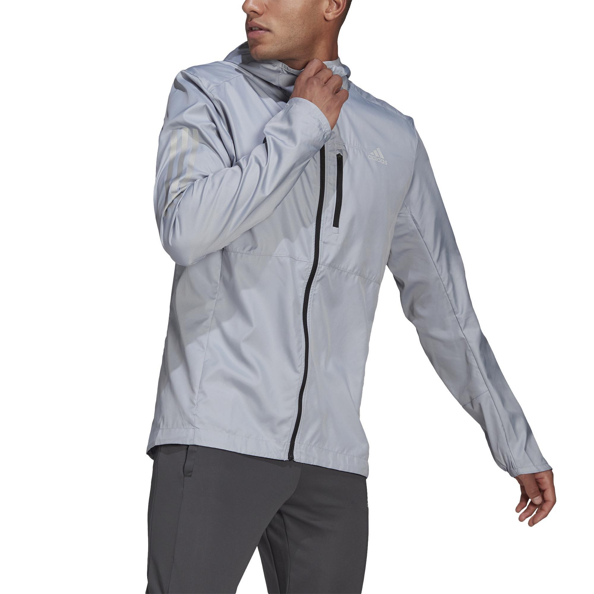 Own The Run Hooded Windbreaker, Grey, , large image number 0