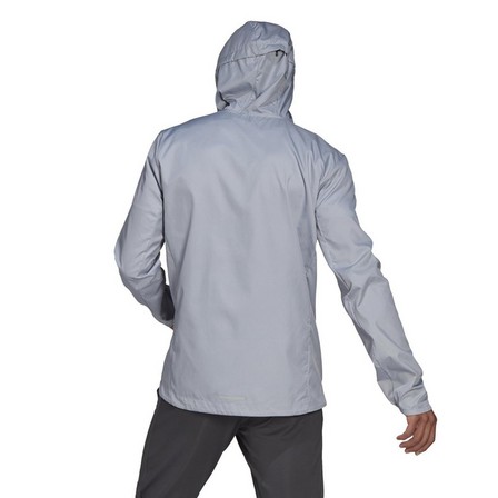 Men Own The Run Hooded Windbreaker, Grey, A901_ONE, large image number 8