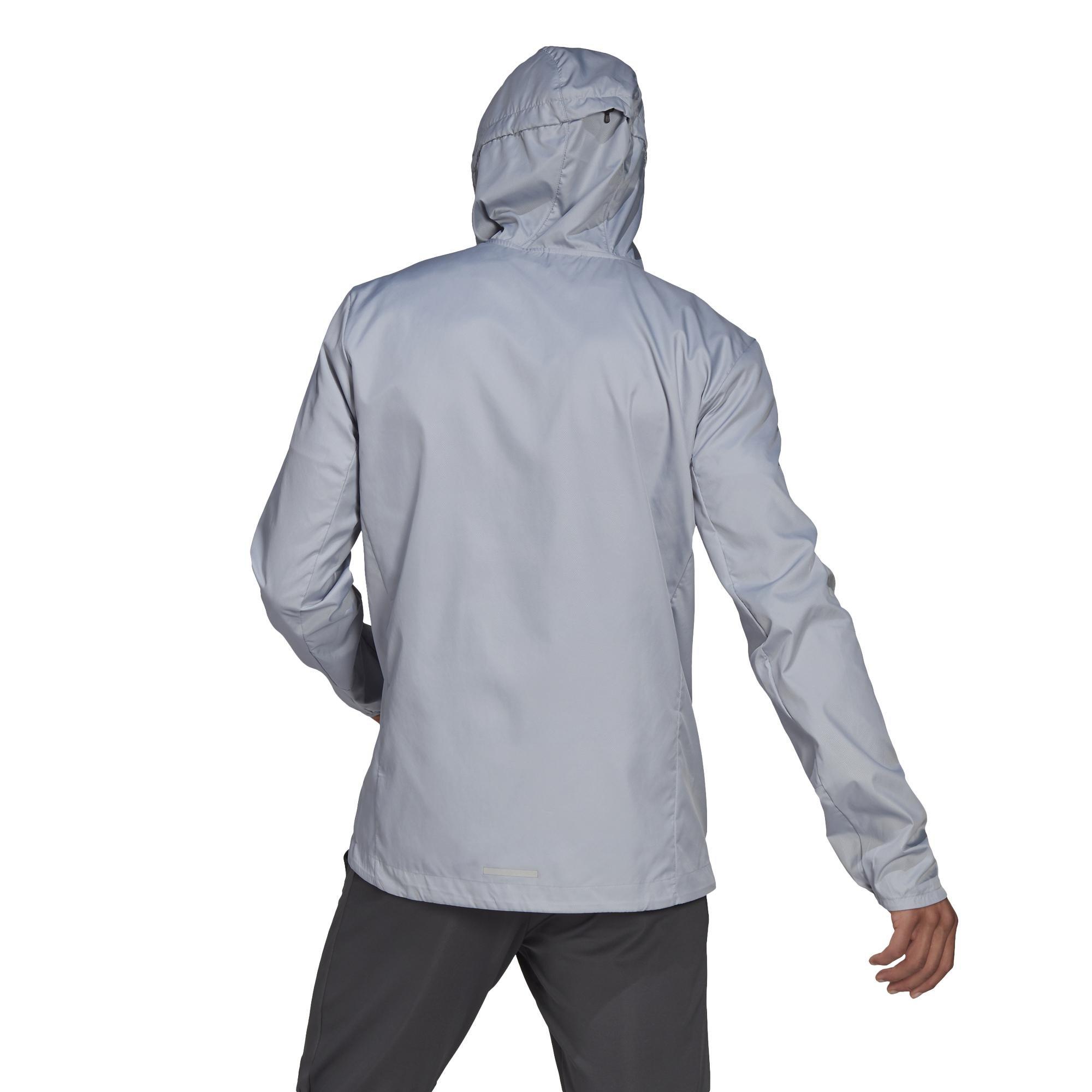 Own The Run Hooded Windbreaker, Grey, , large image number 8