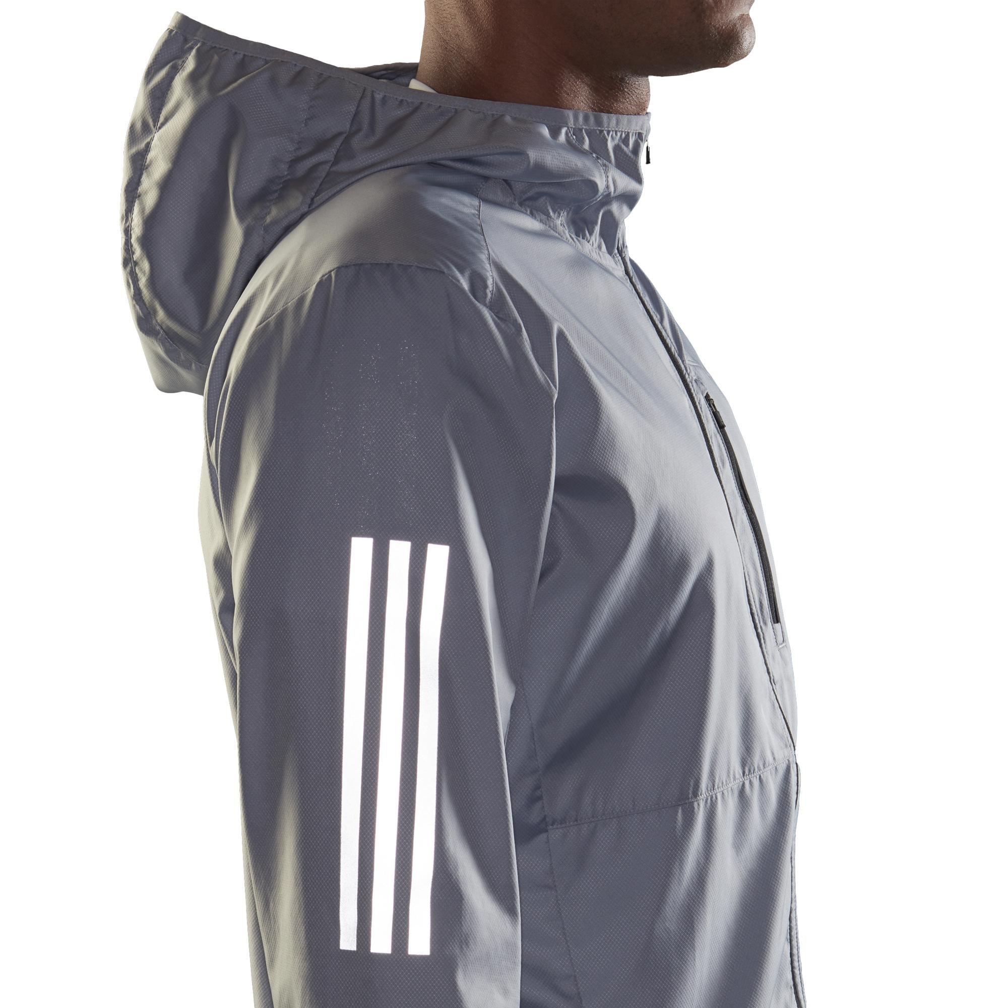 Own The Run Hooded Windbreaker, Grey, , large image number 9