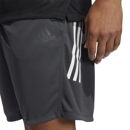 Men 3-Stripes 9-Inch Shorts, Grey, A901_ONE, large image number 4
