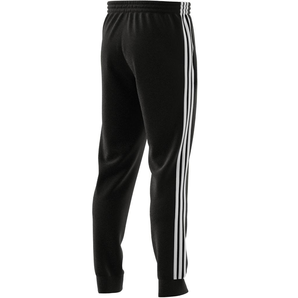 Men Essentials French Terry Tapered Cuff 3-Stripes Joggers, Black, A901_ONE, large image number 4