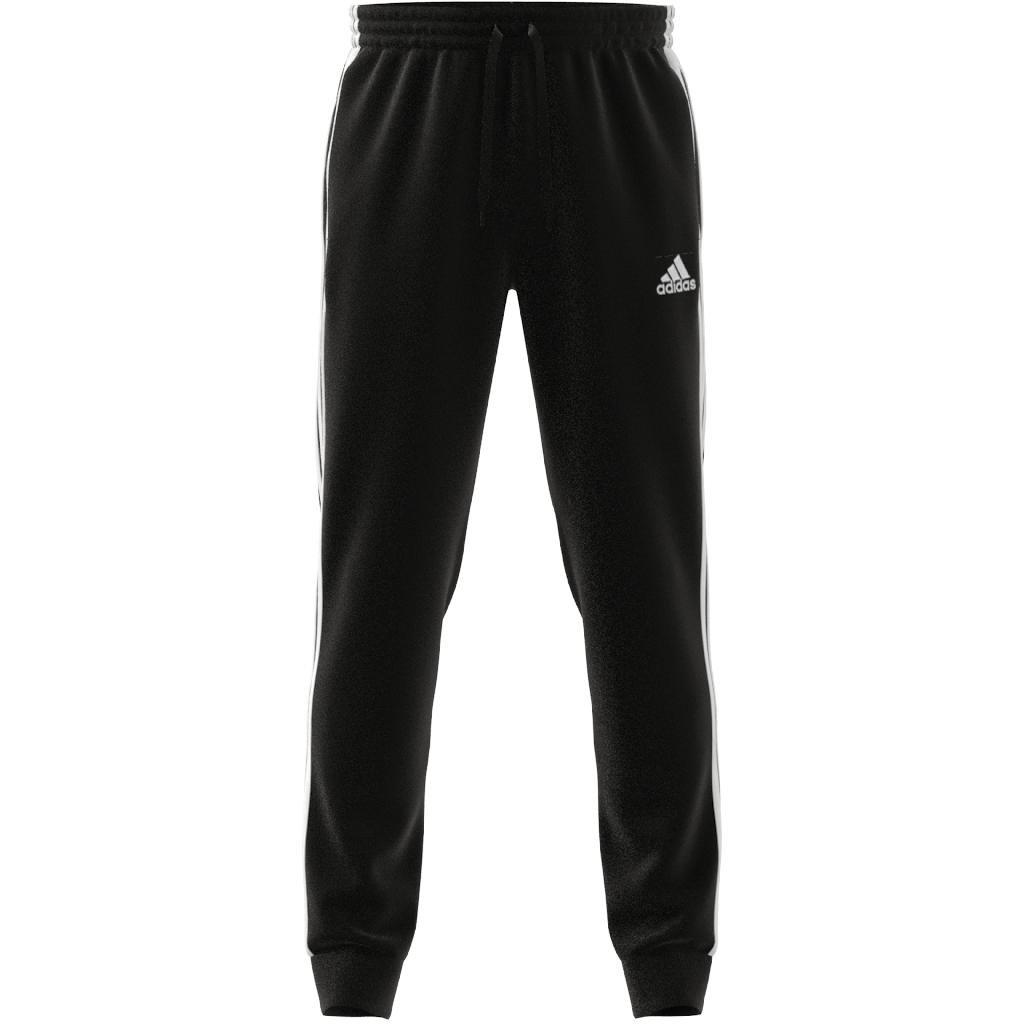 Essentials French Terry Tapered Cuff 3-Stripes Joggers, Black, A901_ONE, large image number 5