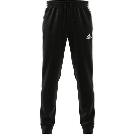 Men Essentials French Terry Tapered Cuff 3-Stripes Joggers, Black, A901_ONE, large image number 6