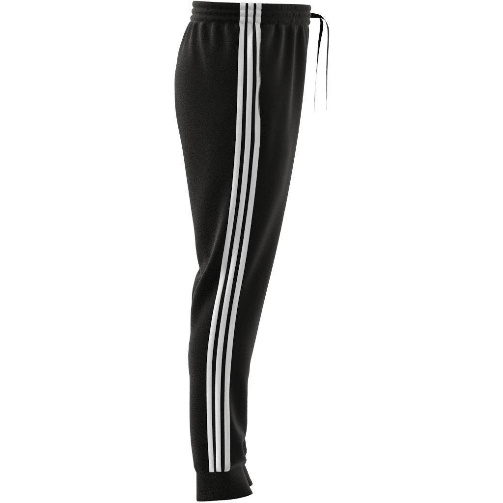 Essentials French Terry Tapered Cuff 3-Stripes Joggers, Black, A901_ONE, large image number 6