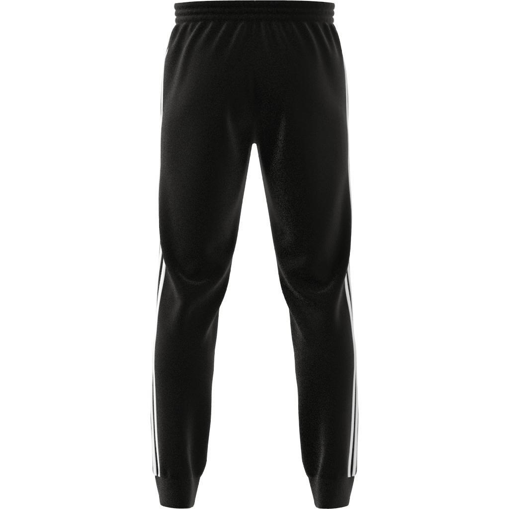 Essentials French Terry Tapered Cuff 3-Stripes Joggers, Black, A901_ONE, large image number 8