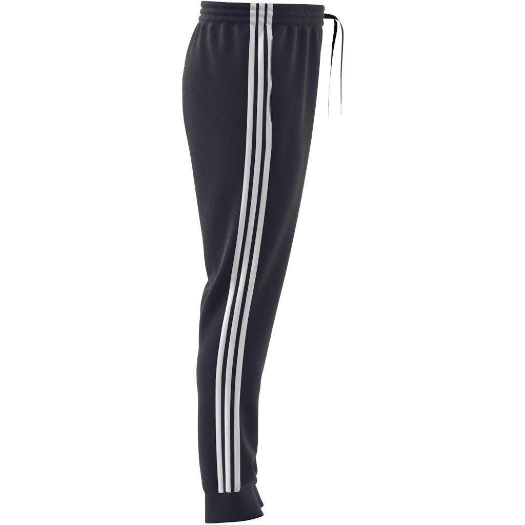 Essentials French Terry Tapered Cuff 3-Stripes Joggers, Blue, A901_ONE, large image number 2