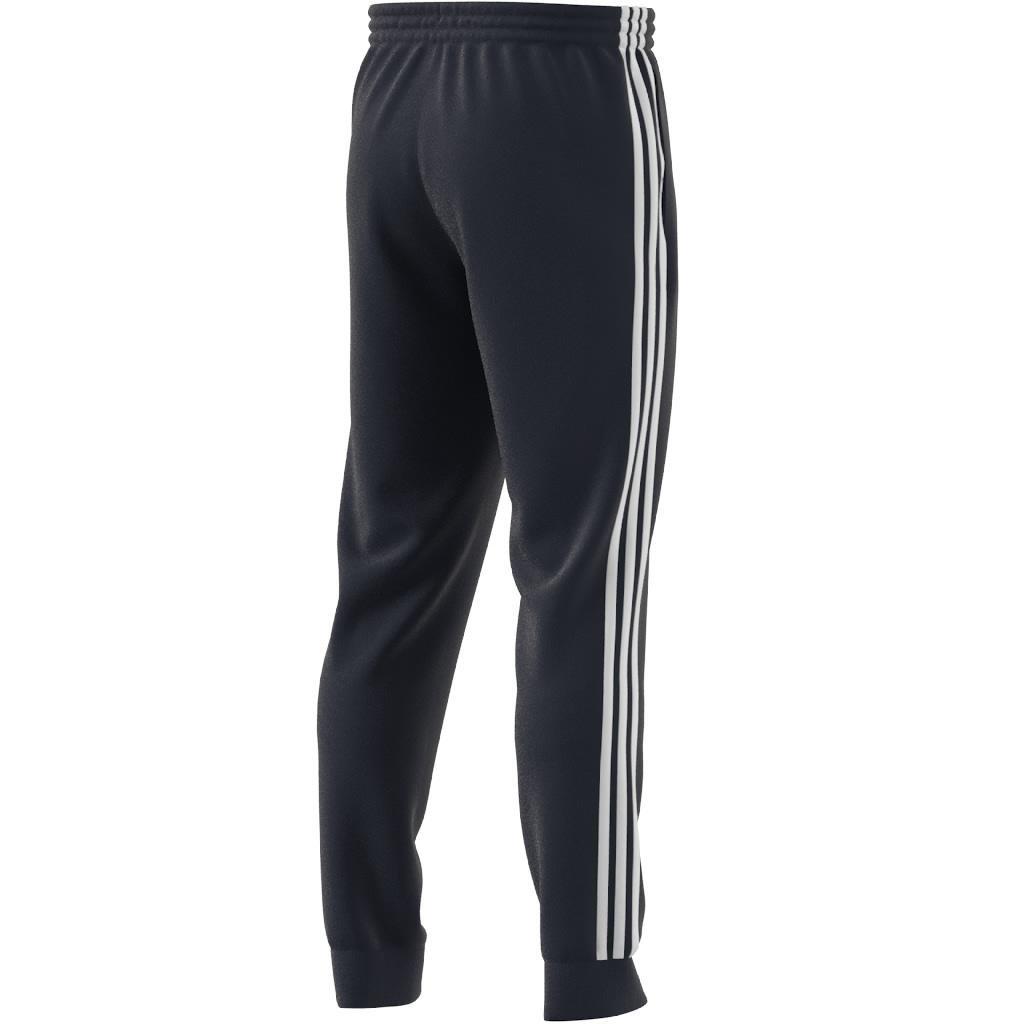 Essentials French Terry Tapered Cuff 3-Stripes Joggers, Blue, A901_ONE, large image number 5