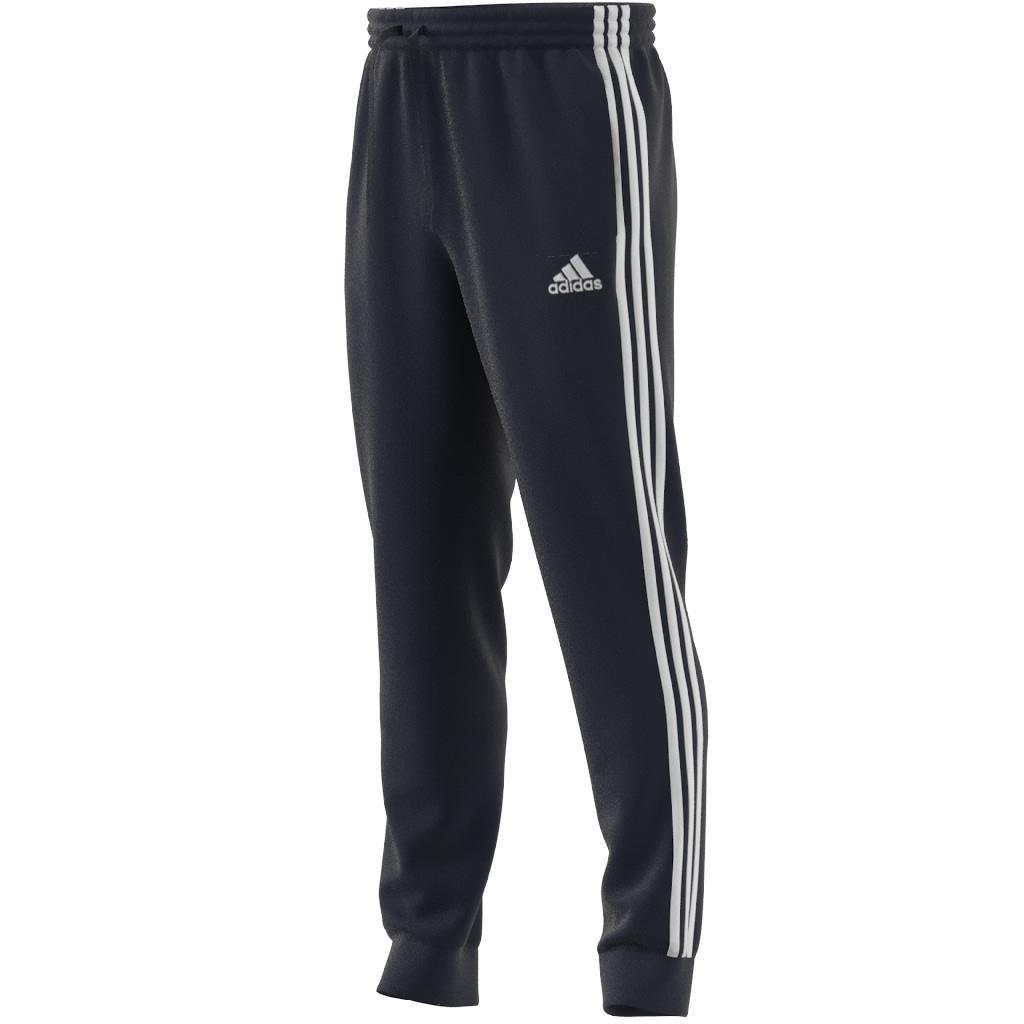 Essentials French Terry Tapered Cuff 3-Stripes Joggers, Blue, A901_ONE, large image number 6