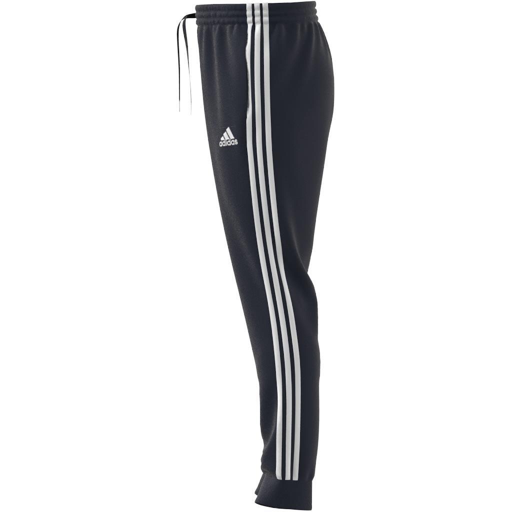 Essentials French Terry Tapered Cuff 3-Stripes Joggers, Blue, A901_ONE, large image number 7