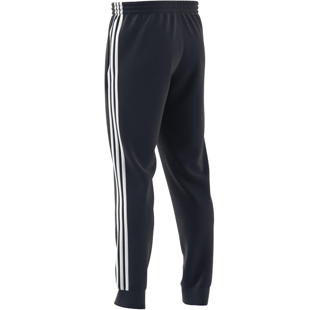 Essentials French Terry Tapered Cuff 3-Stripes Joggers, Blue, A901_ONE, large image number 9