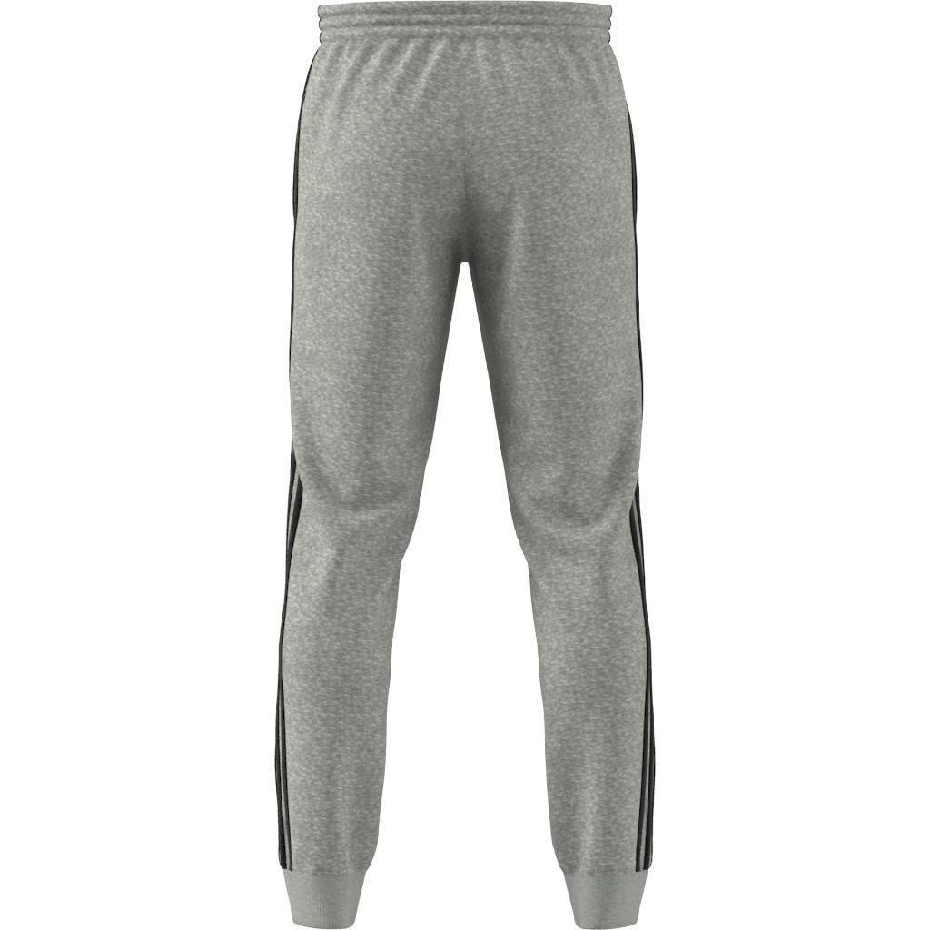 Essentials French Terry Tapered Cuff 3-Stripes Joggers, Grey, A901_ONE, large image number 3