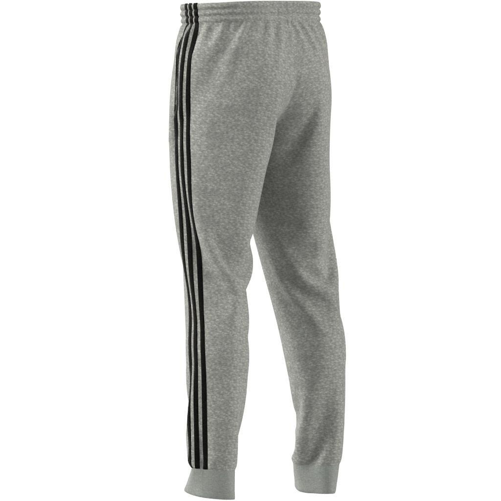 Essentials French Terry Tapered Cuff 3-Stripes Joggers, Grey, A901_ONE, large image number 4