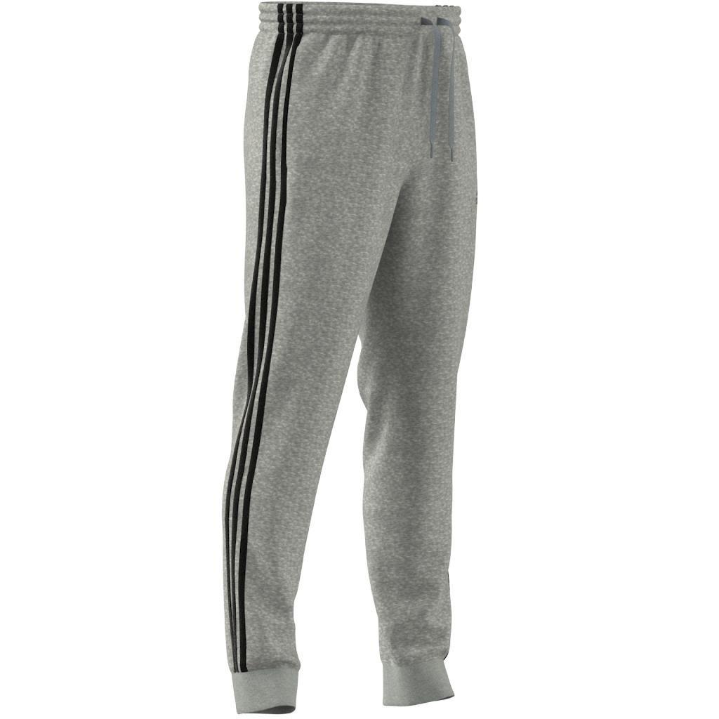 Essentials French Terry Tapered Cuff 3-Stripes Joggers, Grey, A901_ONE, large image number 8