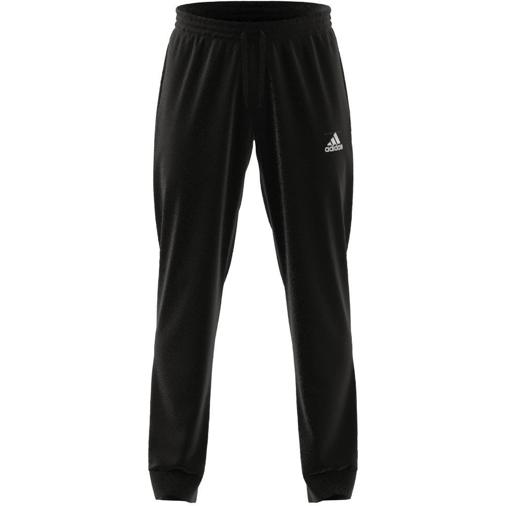 Aeroready Essentials Stanford Tapered Cuff Embroidered Small Logo Tracksuit Bottoms, Black, A901_ONE, large image number 6