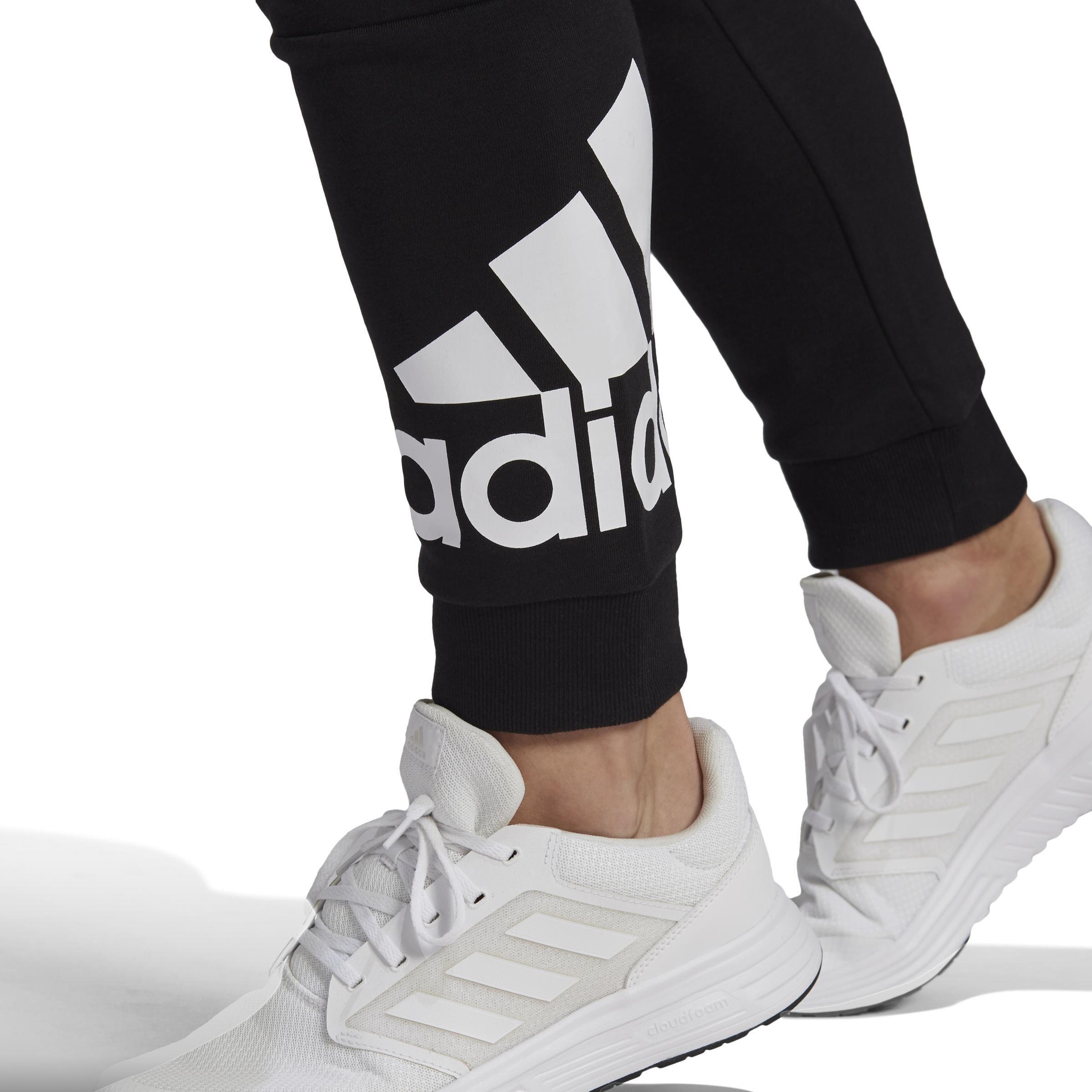 Essentials French Terry Tapered Cuff Logo Joggers, Black, A901_ONE, large image number 4