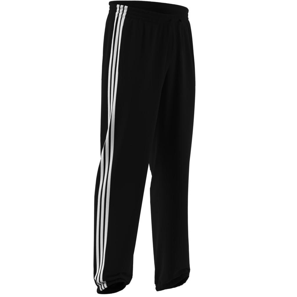 AEROREADY Essentials Elastic Cuff 3-Stripes Tracksuit Bottoms, Black, A901_ONE, large image number 4