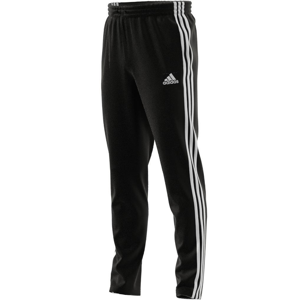 Essentials Single Jersey Tapered Open Hem 3-Stripes Joggers, Black, , large image number 1