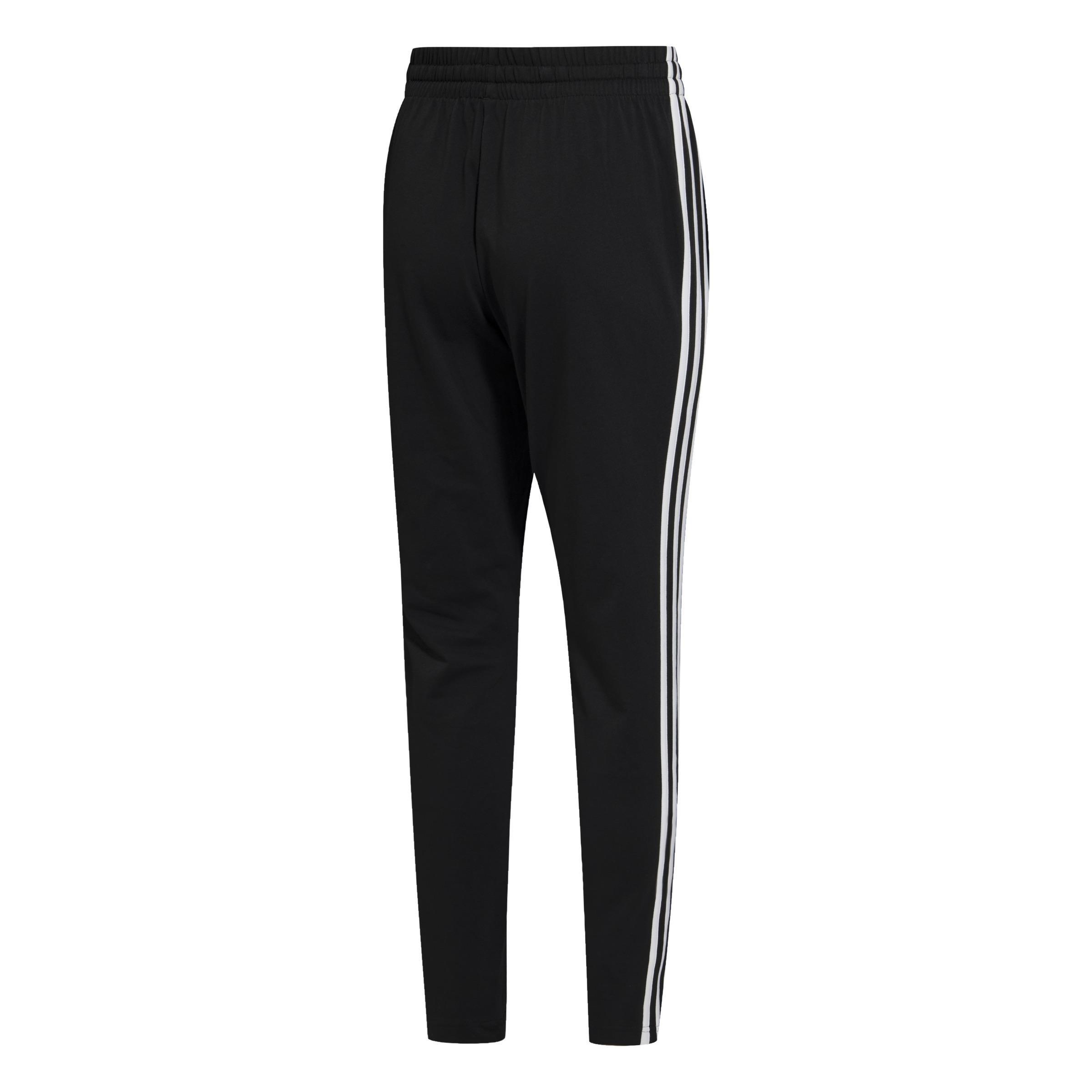 Essentials Single Jersey Tapered Open Hem 3-Stripes Joggers, Black, , large image number 2