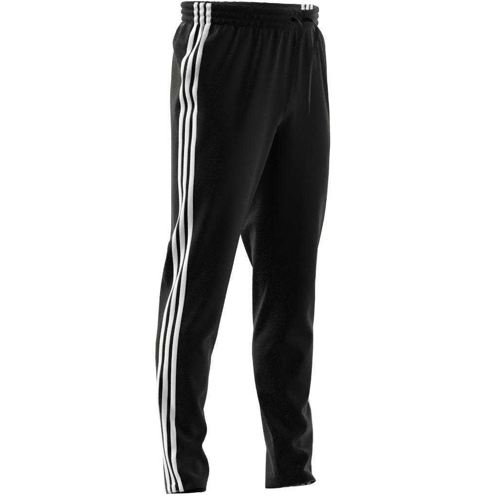 Essentials Single Jersey Tapered Open Hem 3-Stripes Joggers, Black, , large image number 4
