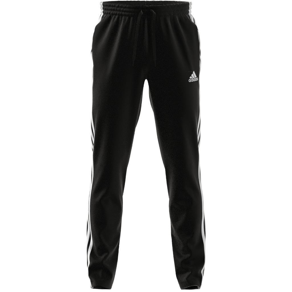 Essentials Single Jersey Tapered Open Hem 3-Stripes Joggers, Black, , large image number 6