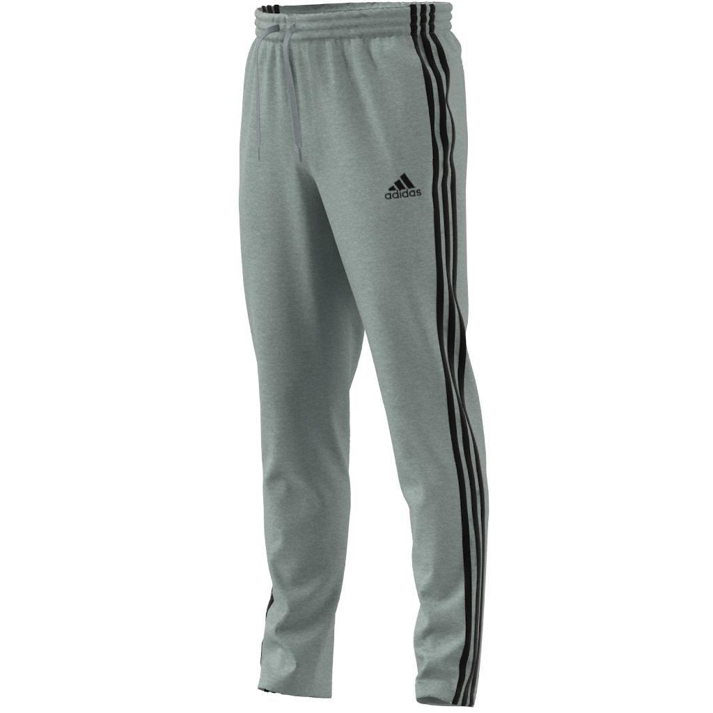 Men Essentials Single Jersey Tapered Open Hem 3-Stripes Joggers, Grey, A901_ONE, large image number 4