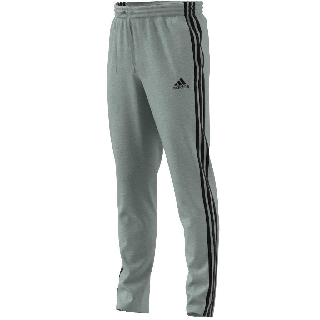 Essentials Single Jersey Tapered Open Hem 3-Stripes Joggers, Grey, A901_ONE, large image number 4