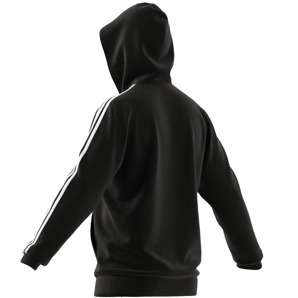 Men Essentials French Terry 3-Stripes Full-Zip Hoodie, Black, A901_ONE, large image number 3